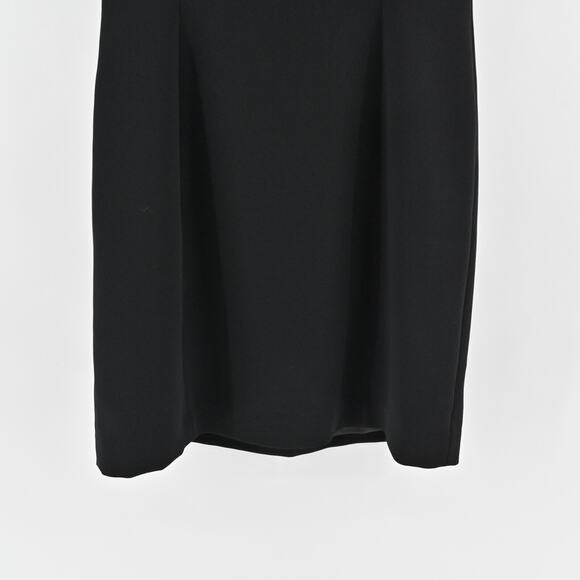 ELIE TAHARI Dress Size 8 Black Scoop Neck Pleated Front Detail Sleeveless Mini - Picture 7 of 13